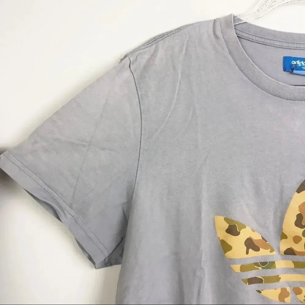 ADIDAS | Camo Logo Gray Short Sleeve Tee X-Large